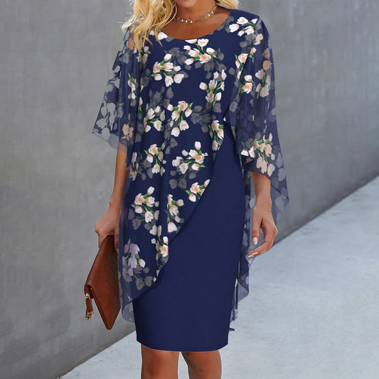 Olive - Floral Dress with Tummy Coverage