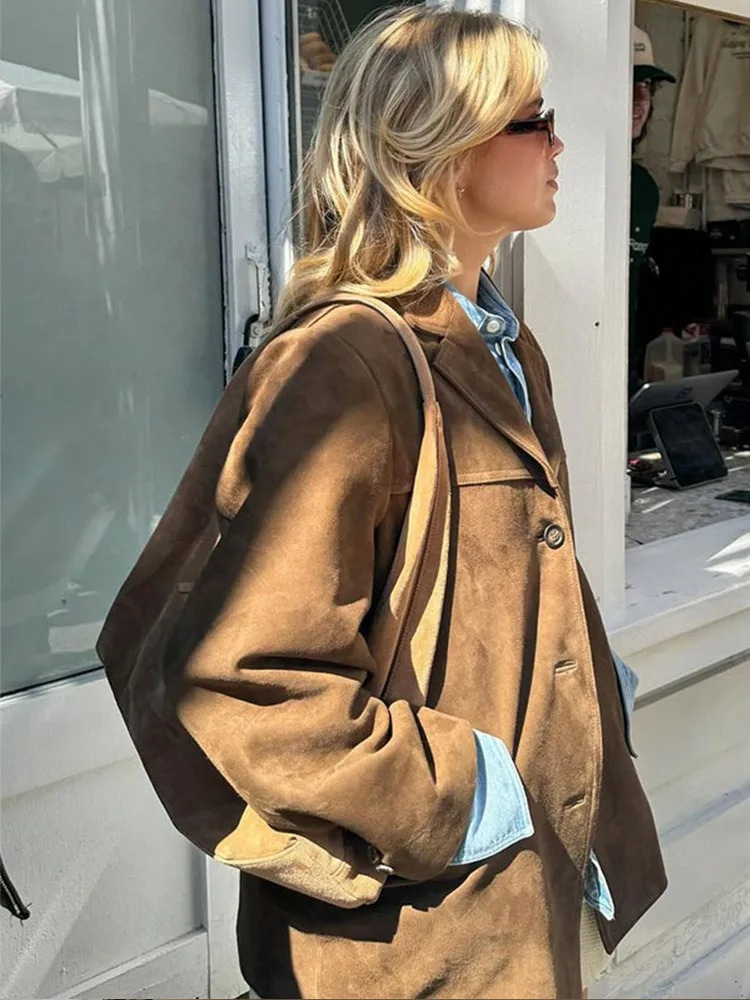 Cate - Brown Suede Jacket