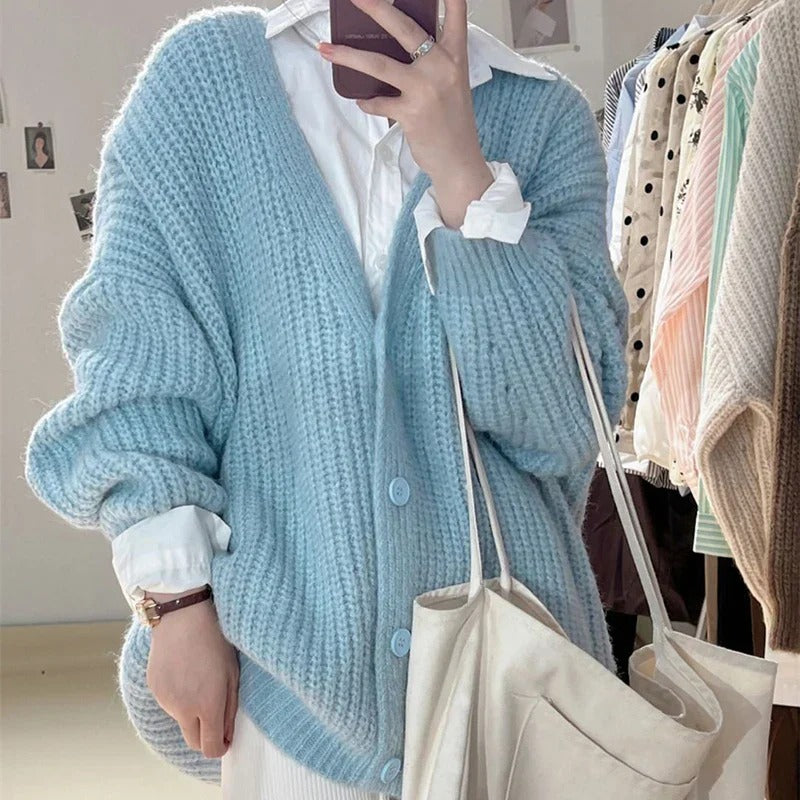 Sweetzel - Chic and Cozy Oversized Knit Cardigan