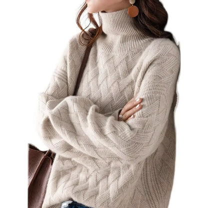 Cassey - Elegant knitted turtle neck sweater