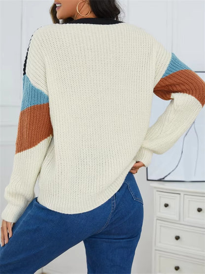 Maddie - Chic knitted striped Pullover