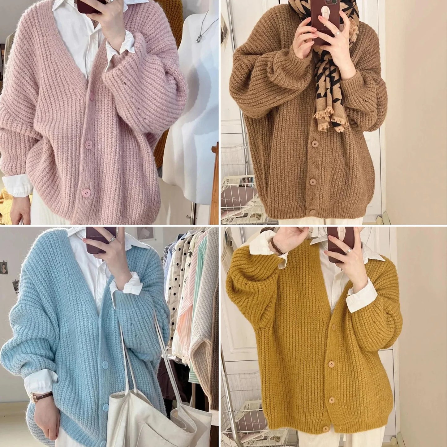 Sweetzel - Chic and Cozy Oversized Knit Cardigan