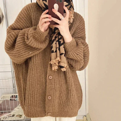 Sweetzel - Chic and Cozy Oversized Knit Cardigan