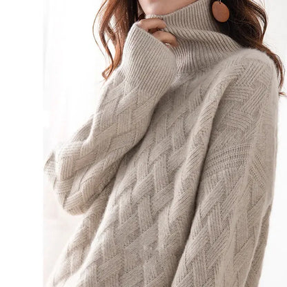 Cassey - Elegant knitted turtle neck sweater