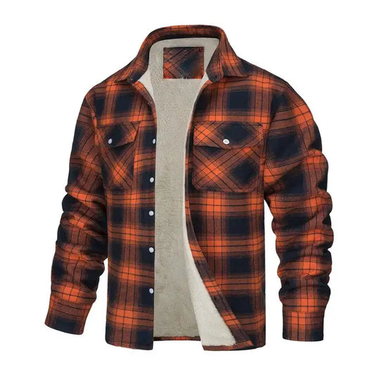 Roy - Fleece-lined plaid jacket