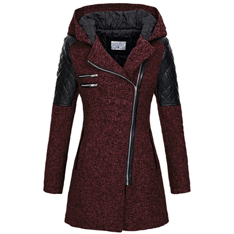 Elegant winter jacket for women with insulated fabric and tailored fit for warmth and style.