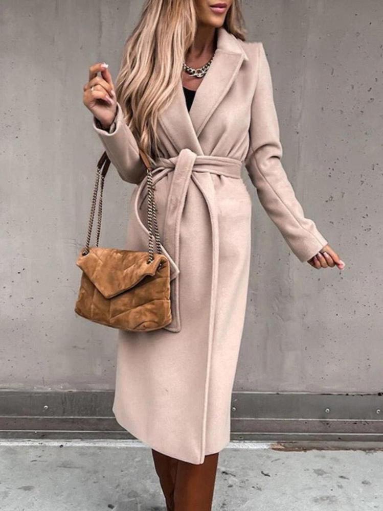 Elegant wool coat for women, offering warmth, style, and a flattering tailored fit for winter wear.