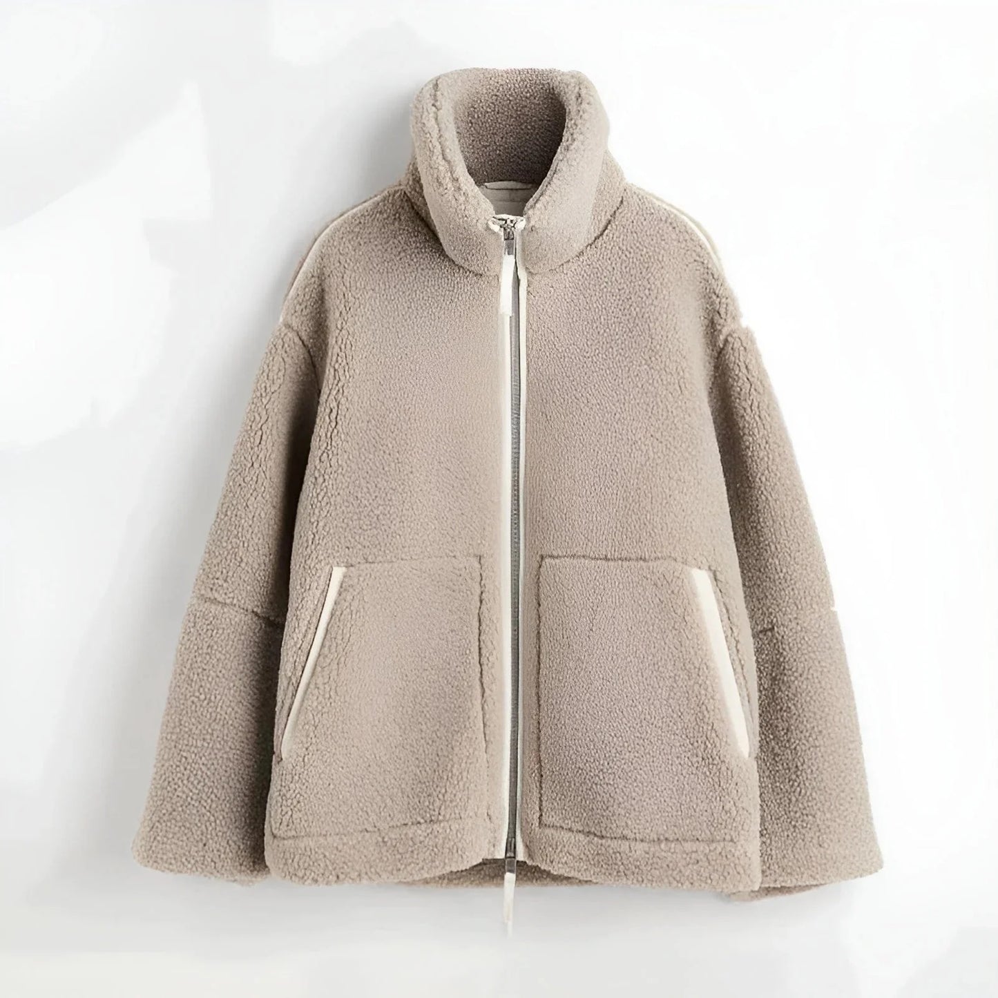 Ladies Teddy Fleece Jacket, a cozy and stylish winter essential.