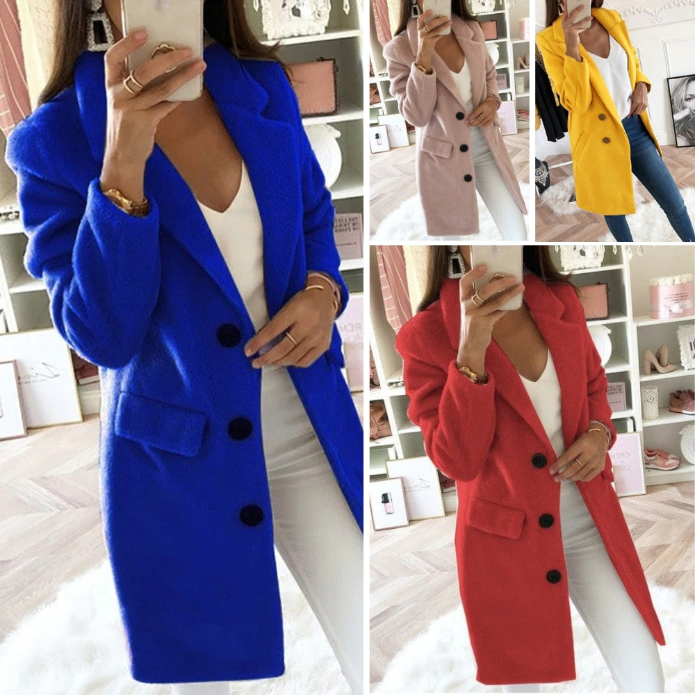 Stylish wool jacket for women, perfect for staying warm and fashionable during fall and winter seasons.