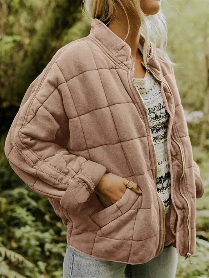 Elegant warm winter coat with fleece lining, perfect for chic winter styling and ultimate warmth.