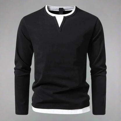 Warm V-Neck Sweater for stylish comfort in cold weather.