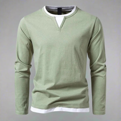 Warm V-Neck Sweater for stylish comfort in cold weather.