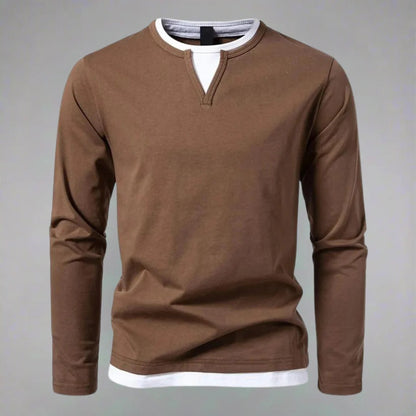 Warm V-Neck Sweater for stylish comfort in cold weather.