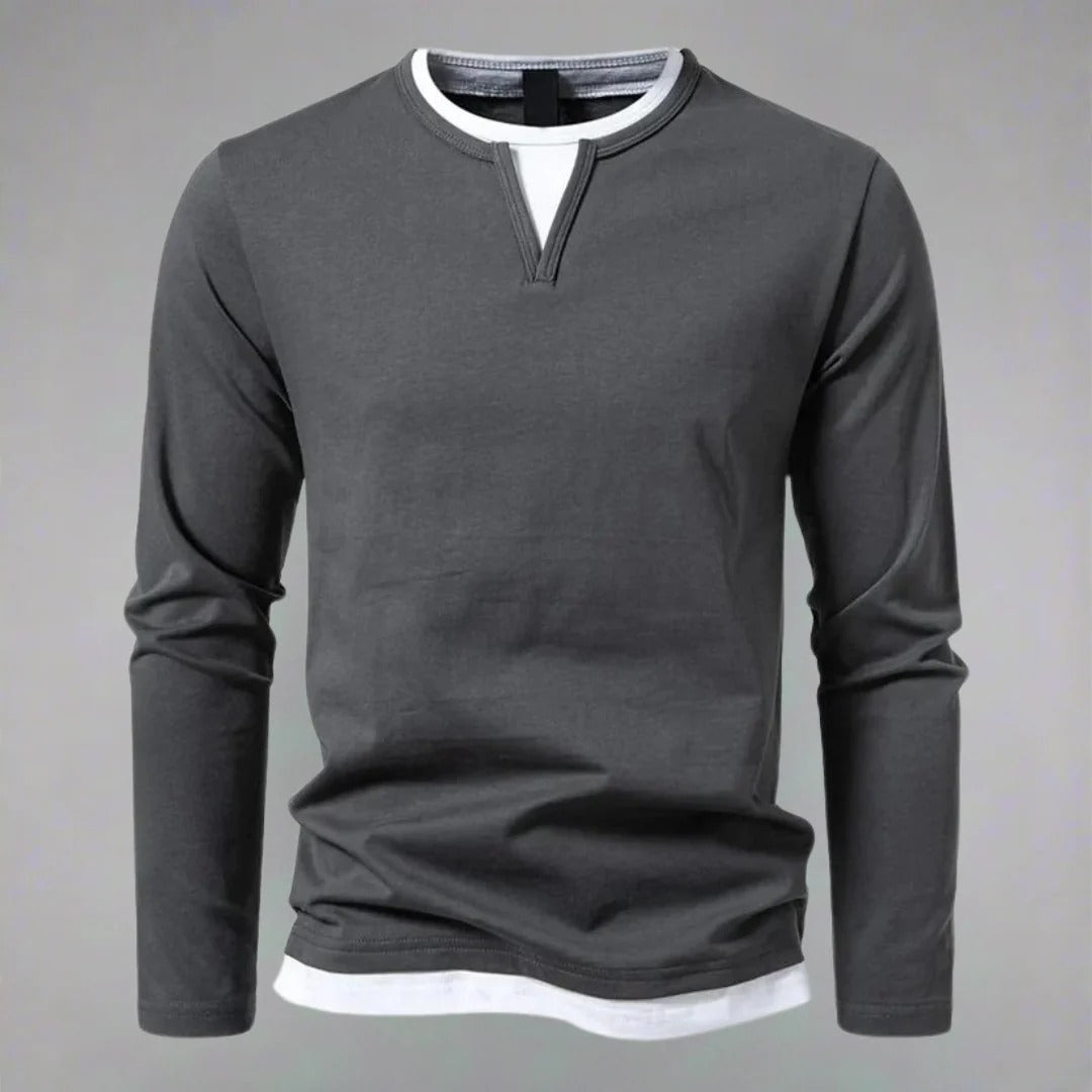 Warm V-Neck Sweater for stylish comfort in cold weather.