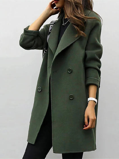 Warm wool jacket for women, ideal for stylish winter layering.