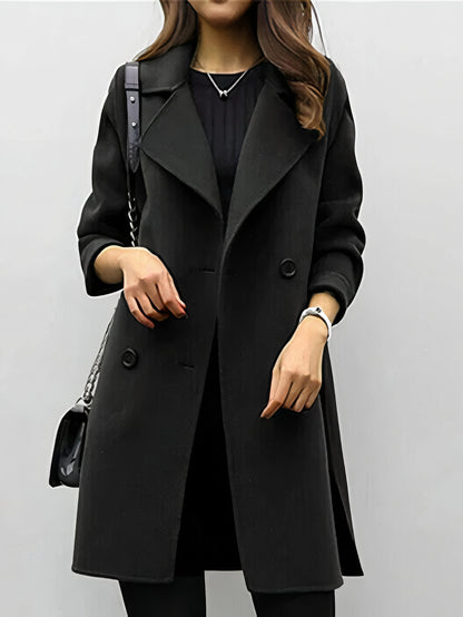 Warm wool jacket for women, ideal for stylish winter layering.